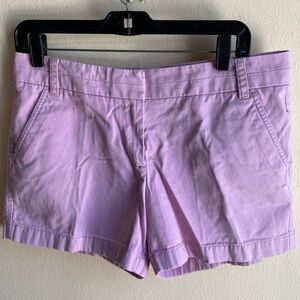 J Crew Chino Shorts 8 Lavender 4” inseam 100% cotton